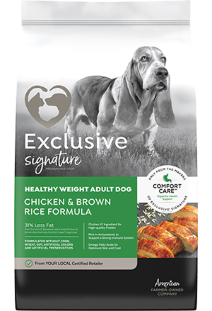 Exclusive Signature Healthy Weight Chicken Rice Dry Dog Food: 30 lbs