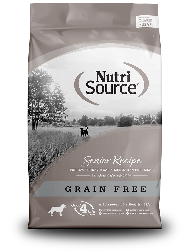 NutriSource Senior Recipe Grain Free Dog Food, 4lb