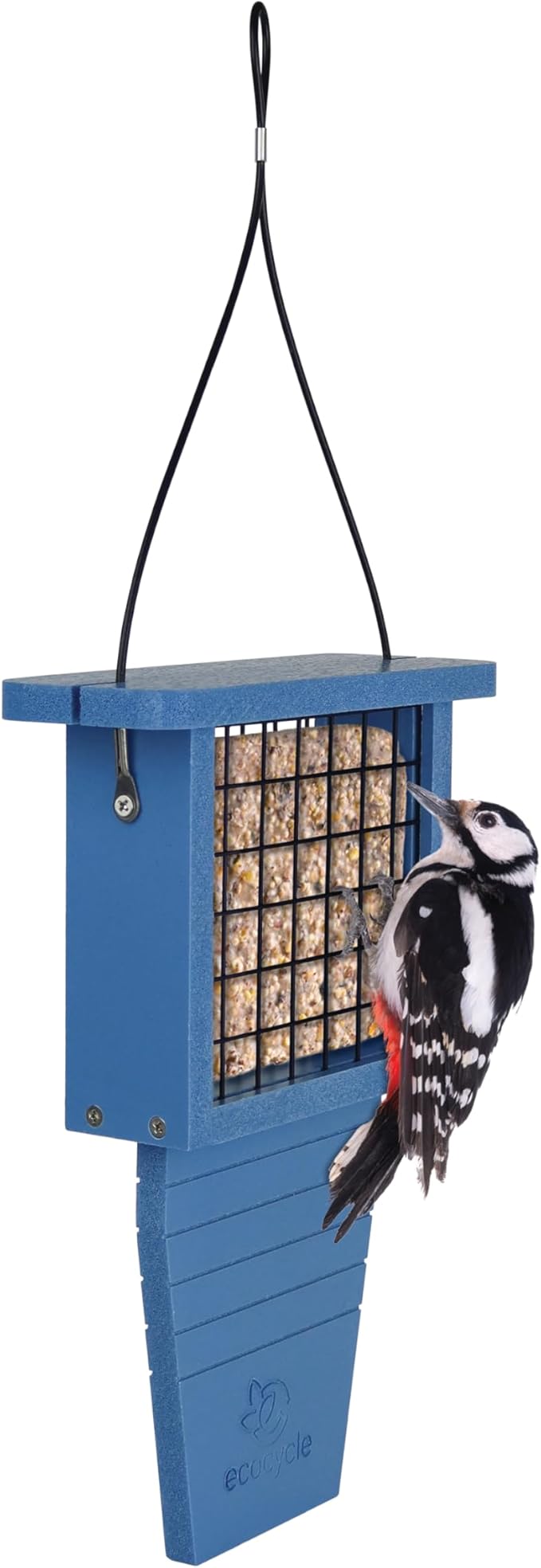 Ecocycle Suet Station Recycled Plastic Tail-Prop Suet Bird Feeder