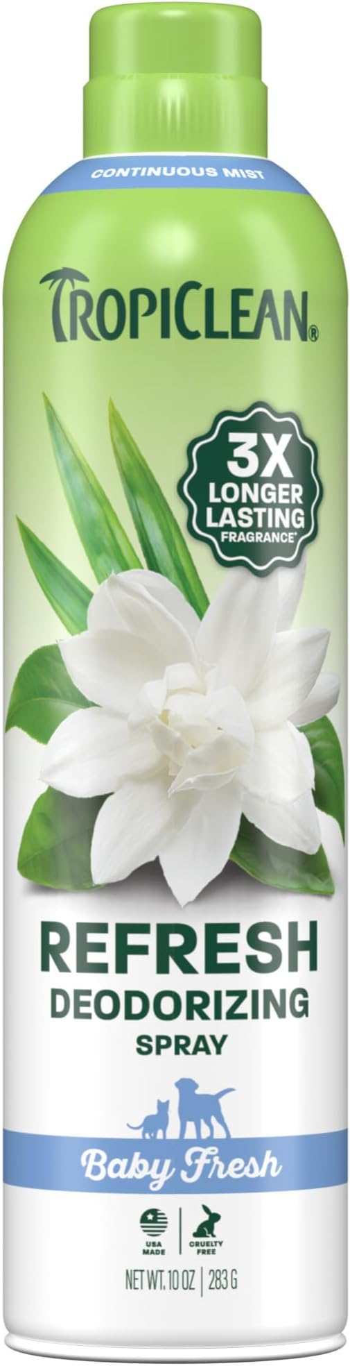 TropiClean Baby Fresh Scented Dog Deodorizing Spray: 10 oz