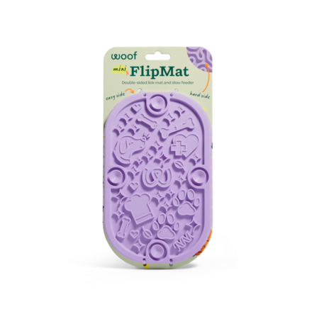 Woof Dog FlipMat Lavender Dog Lick Mat: Mini