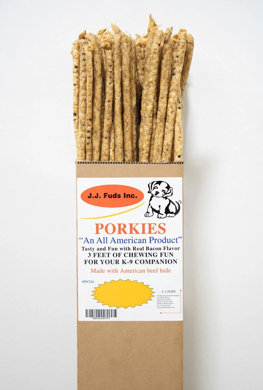 JJ Fuds Pork Joy Stick for Dogs: 36"