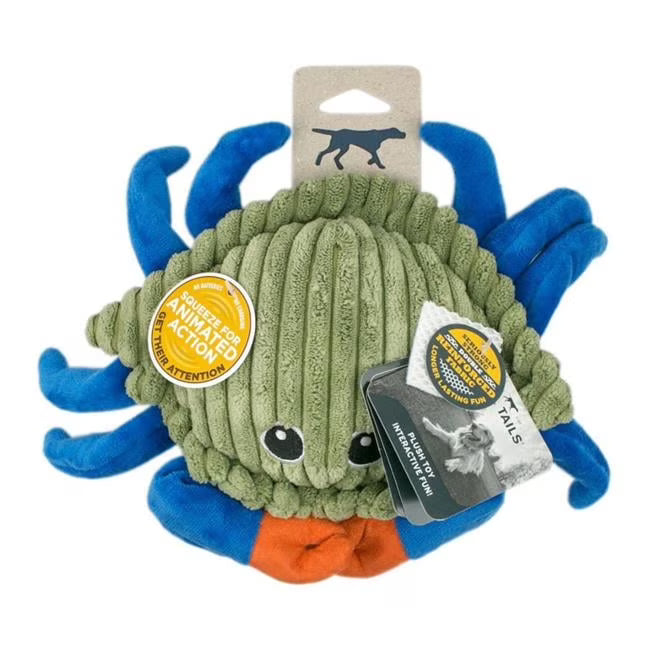 Tall Tails Animated Crab Dog Toy: 10”