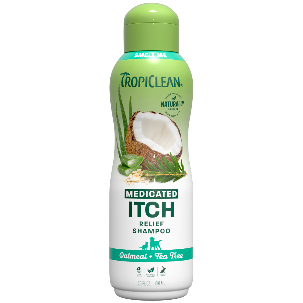 TropiClean Medicated Itch Relief Shampoo Oatmeal & Tea Tree: 20 oz