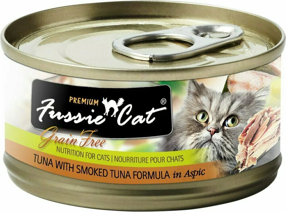 Fussie Cat Smoked Tuna Canned Cat Food: 2.8 oz