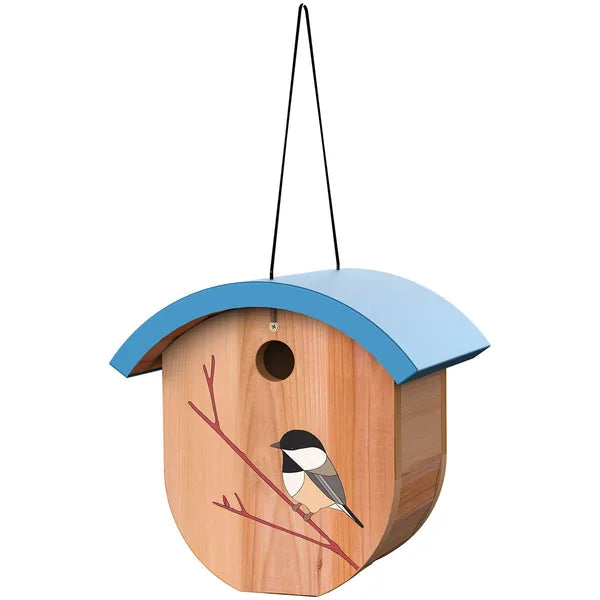 Audubon Limited Edition EggPicnic Wren and Chickadee House: Blue/White