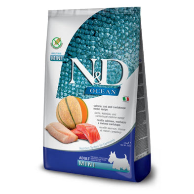Farmina N&D Ocean Dog Salmon, Cod & Cantaloupe Mini Dry Dog Food: 5.5 lbs