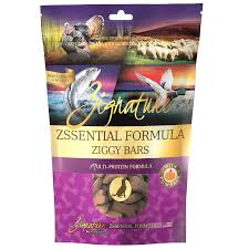 Zignature Zssentials Ziggy Bar Grain Free Dog Treats: 12oz