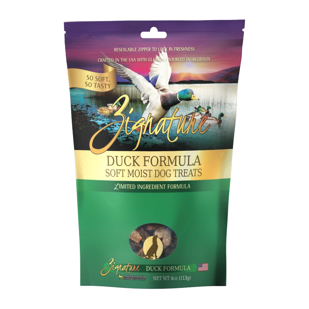 Zignature Soft Moist Grain Free Dog Treats: 4 oz