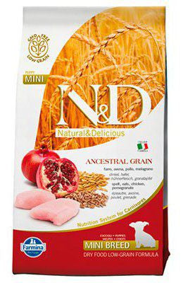 Farmina N&D Chicken & Pomegranate Ancestral Grain Medium & Maxi Adult Dry Dog Food: 5.5 lbs