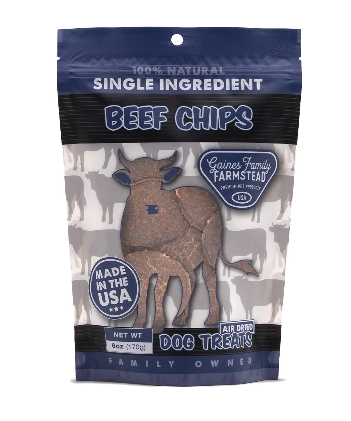 Gaines Single Ingredient Beef Chip Dog Treats: 6oz