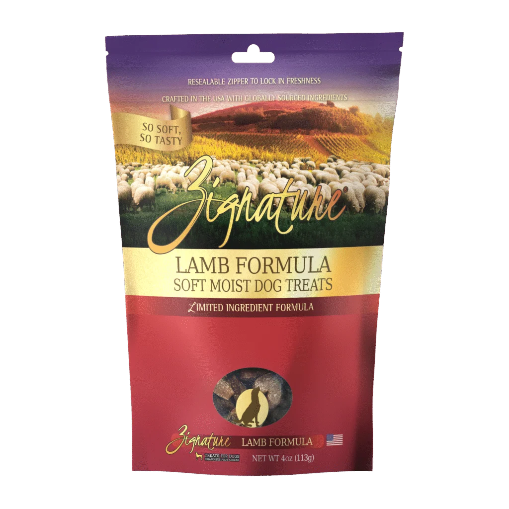 Zignature Soft Moist Grain Free Dog Treats: 4 oz