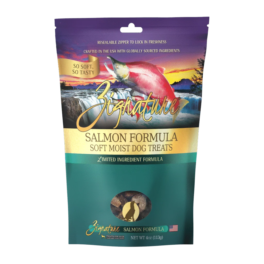 Zignature Soft Moist Grain Free Dog Treats: 4 oz