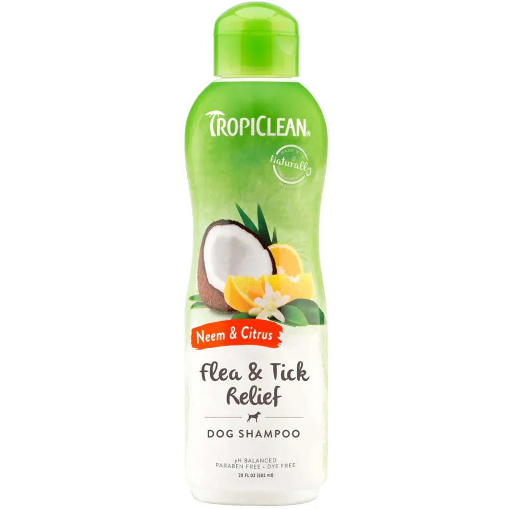 TropiClean Flea & Tick Neem & Citrus Shampoo for Dogs: 20 oz