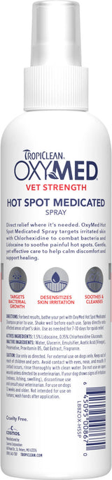 Tropiclean Oxymed Hot Spot Spray 8 oz