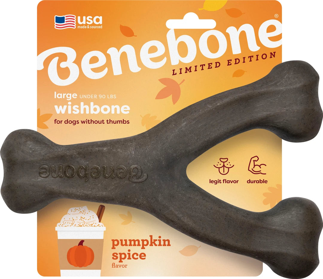 Benebone Holiday Wishbone for Dogs - Pumpkin Spice
