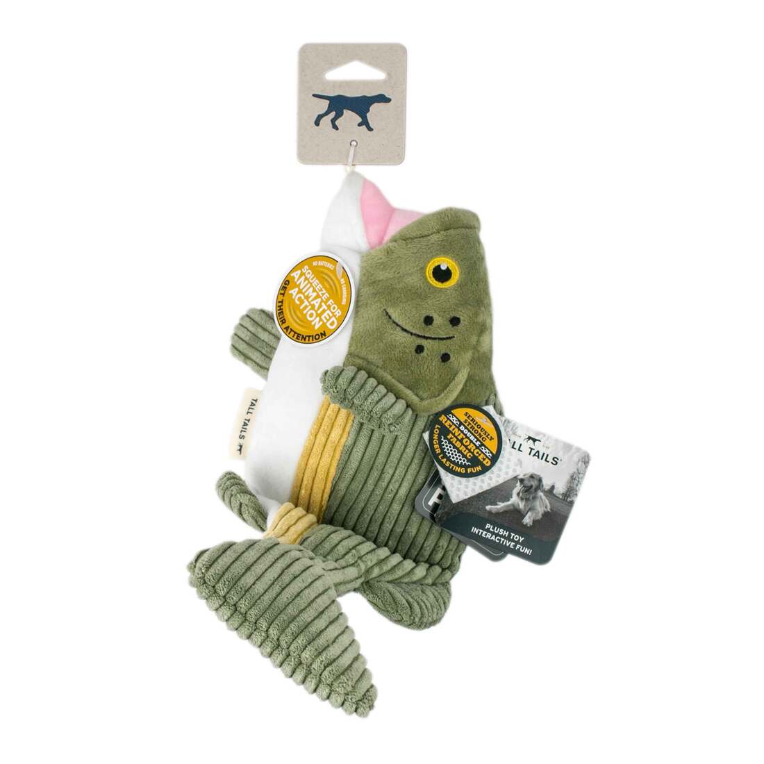 Tall Tails Animated Bass Dog Toy: 14 Inches