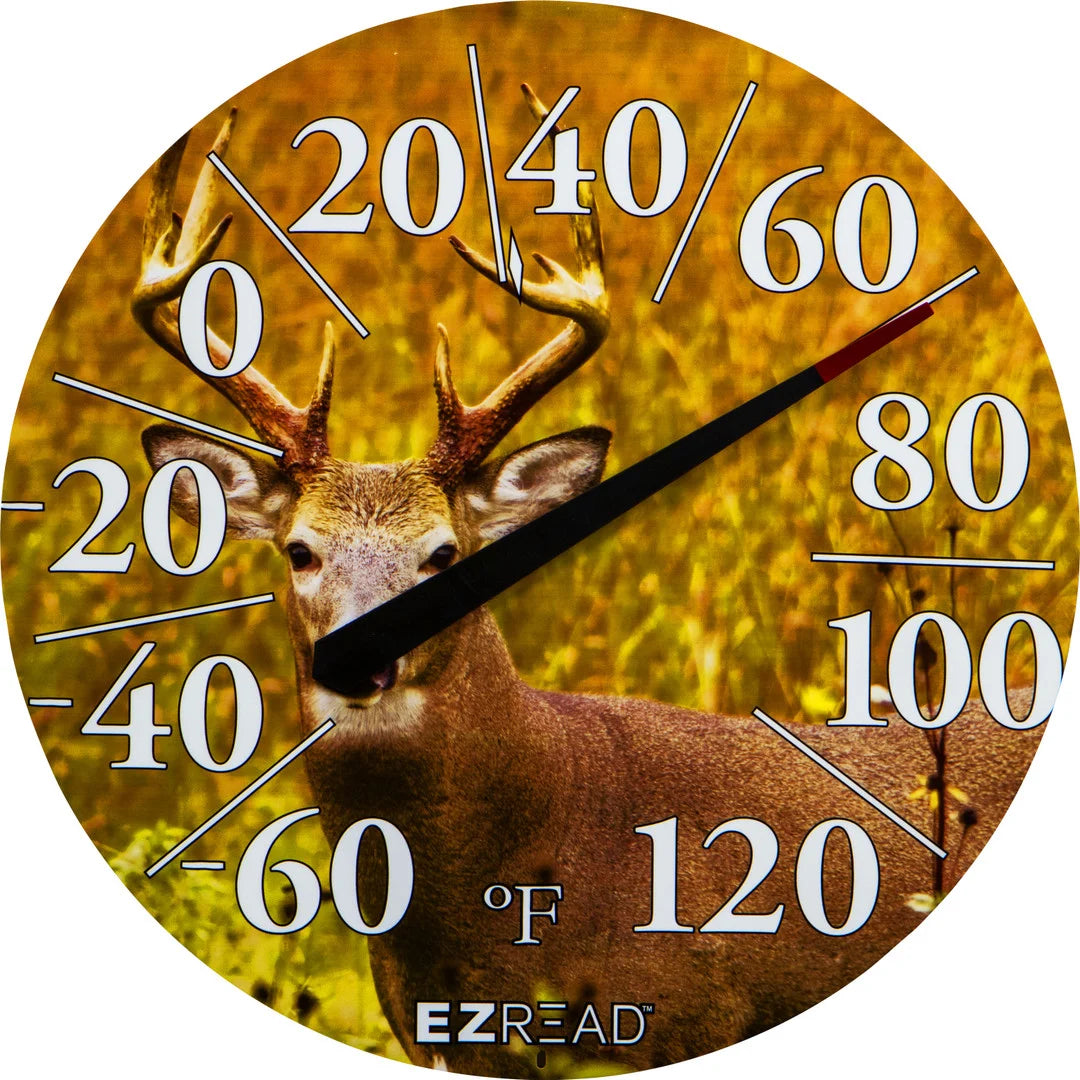 EZRead Indoor/Outdoor Dial Thermometer Buck