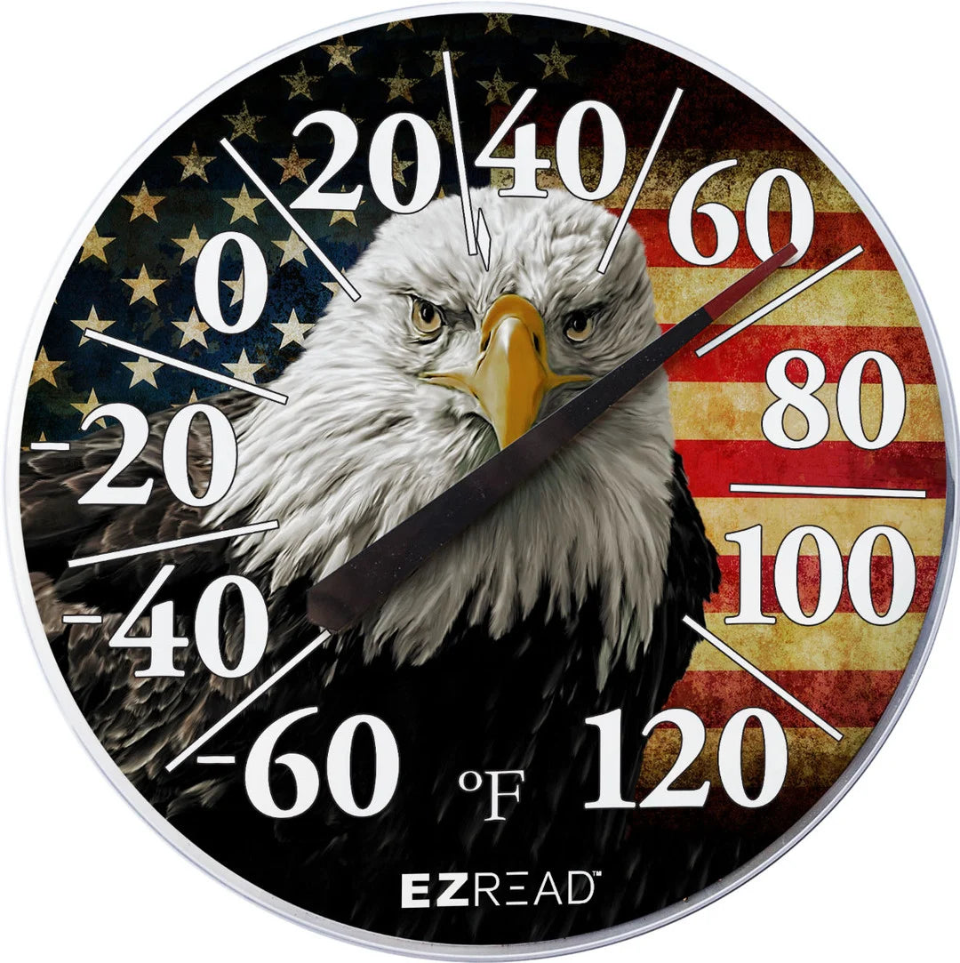 EZRead Indoor/Outdoor Dial Thermometer American Eagle