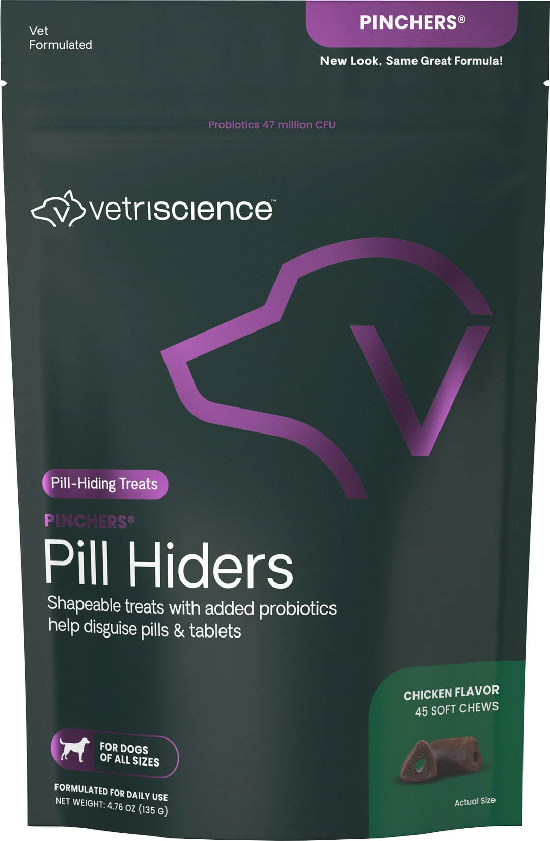 VETRISCIENCE PINCHERS PILL HIDING DOG TREATS 45 CT
