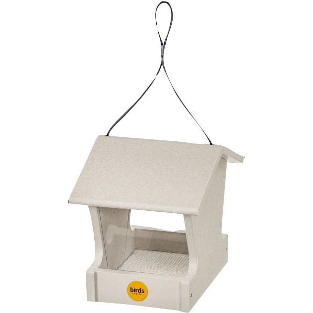 Bird's Choice Recycled Plastic Hopper Feeder - White / Sea Salt