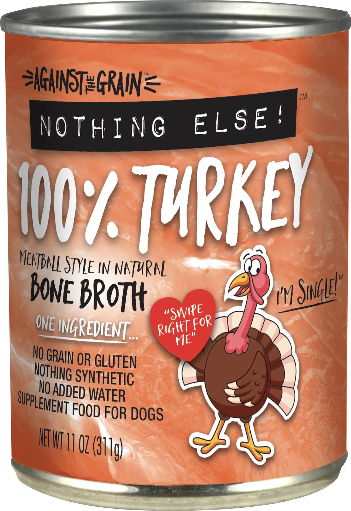 Evanger's Against the Grain Nothing Else Turkey Canned Food for Dogs 11 oz