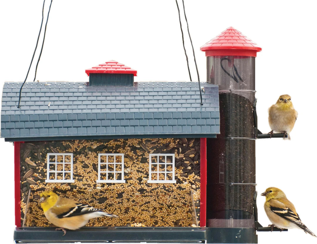 Audubon Red Barn Combo Bird Feeder (Red)