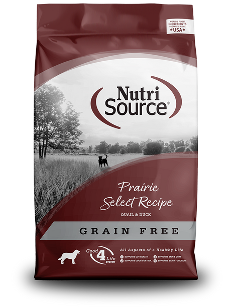NutriSource Prairie Select Recipe Grain Free Dog Food, 12lb