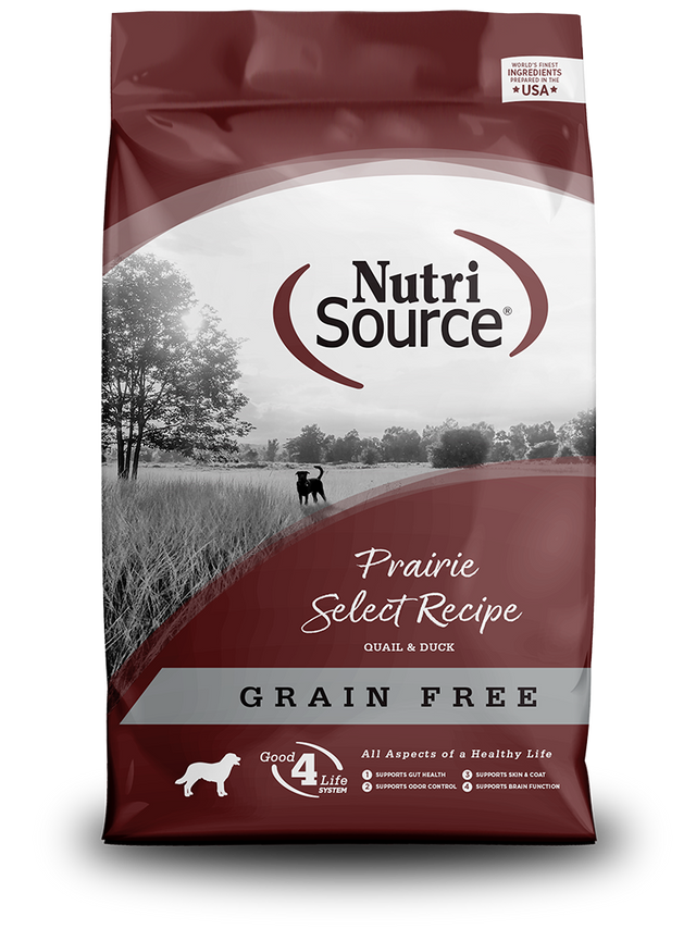 NutriSource Prairie Select Recipe Grain Free Dog Food, 12lb