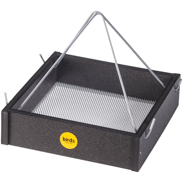 Bird's Choice Recycled Plastic Hanging Tray Feeder Black
