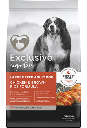Exclusive Signature Large Breed Chicken Rice Dry Dog Food: 30 lbs