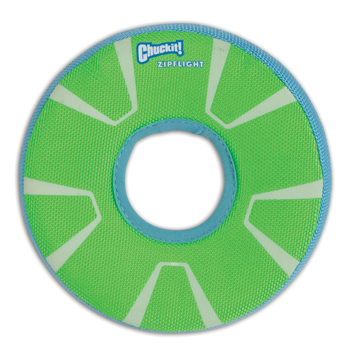 Chuckit! Max Glow Zipflight Green/White Dog Toy: Medium