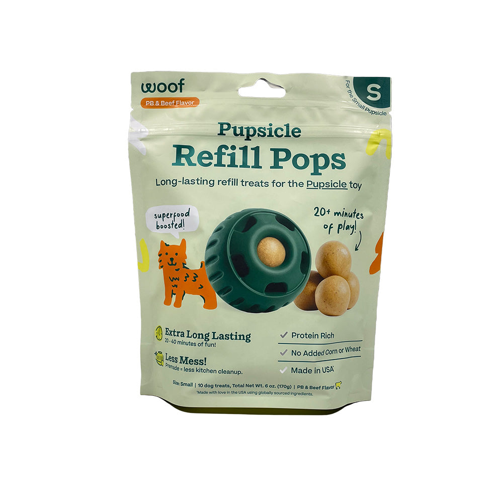 Woof Dog Pupsicle Beef Peanut Butter Refill Pops: SM 6 oz