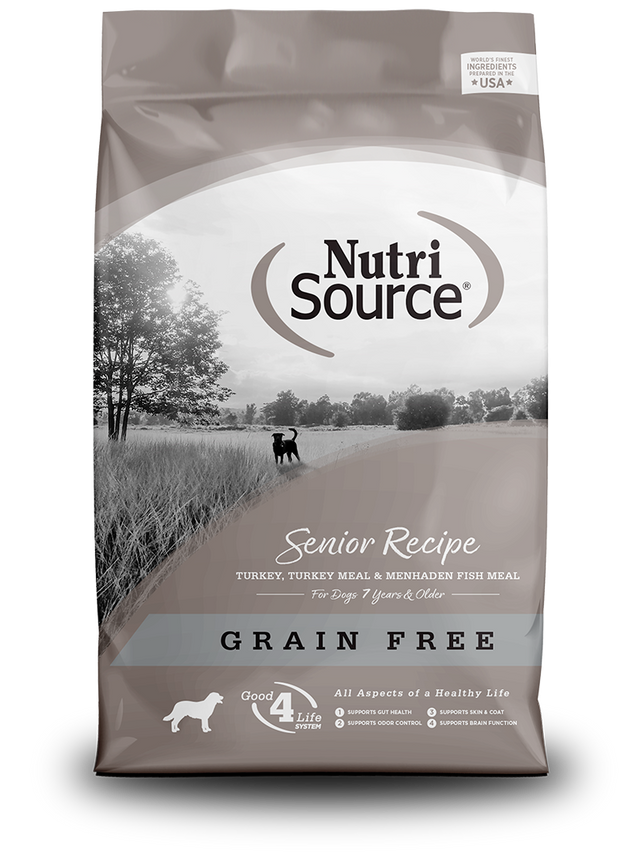 NutriSource Senior Recipe Grain Free Dog Food, 4lb