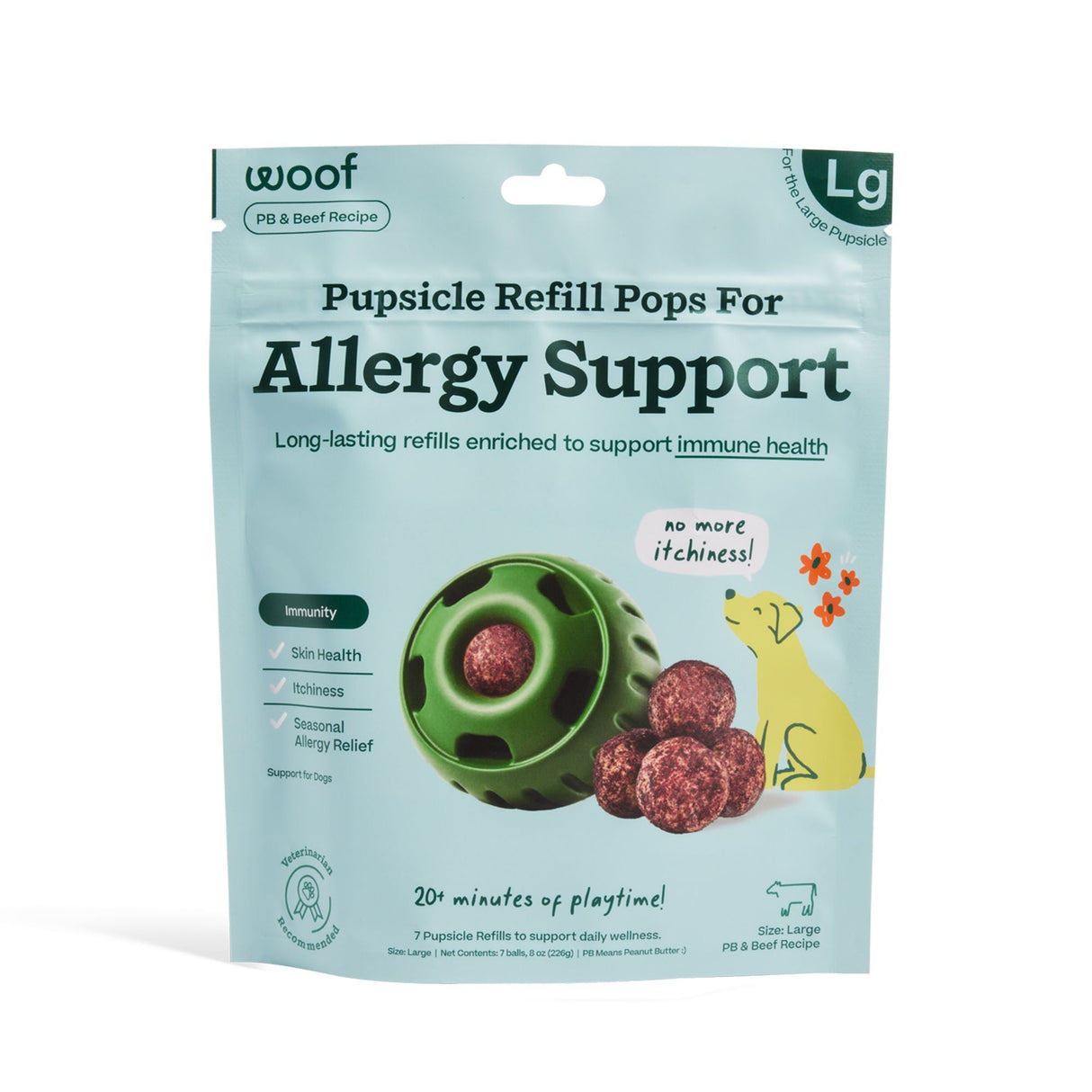 Woof Dog Pupsicle Allergy Support Refill Pop: LG 8oz