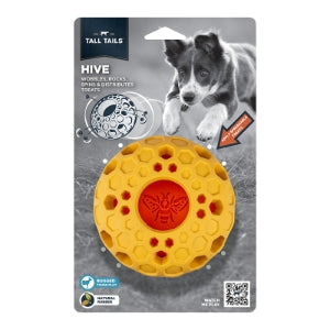 Tall Tails Dog Natural Rubber Toy Bee Hive - 4 Inches