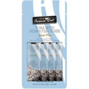 Fussie Cat Puree 4 pack Tube Grain Free Cat Treats