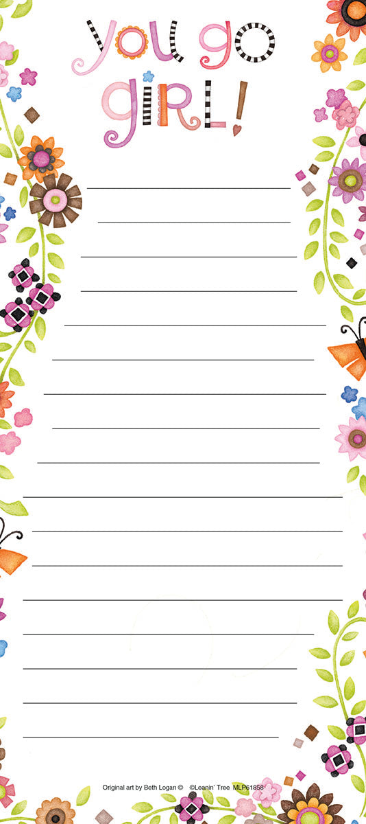 Leaning Tree Magnetic List Pad: GFLP2 4x9