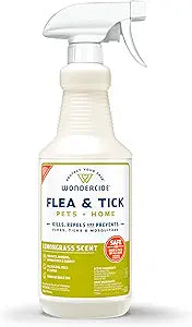 Wondercide Lemongrass Flea, Tick & Mosquito Spray for Dogs, Cats, and Home: 32 oz