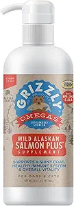 Grizzly Wild Alaskan Salmon Oil Dog Food Supplement: 16 oz