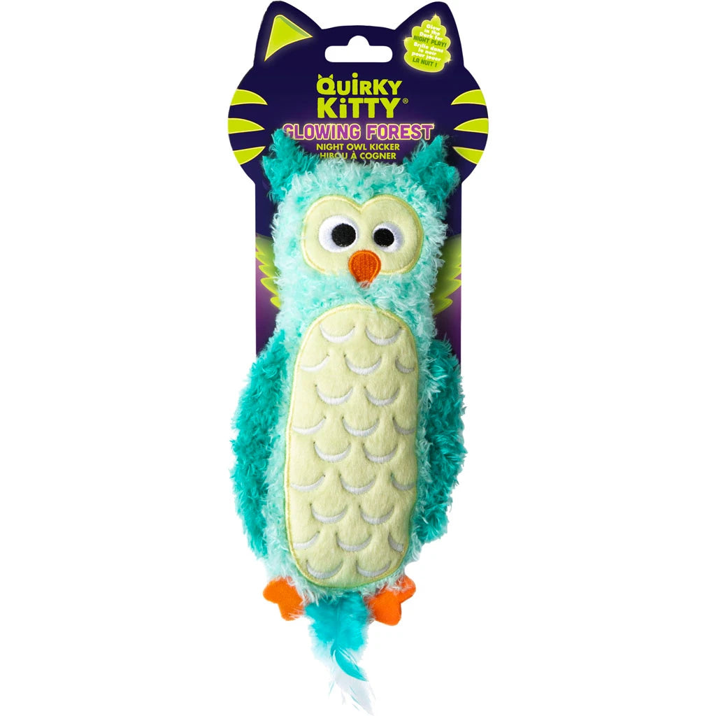 Quirky Kitty Night Owl Kicker Cat Toy