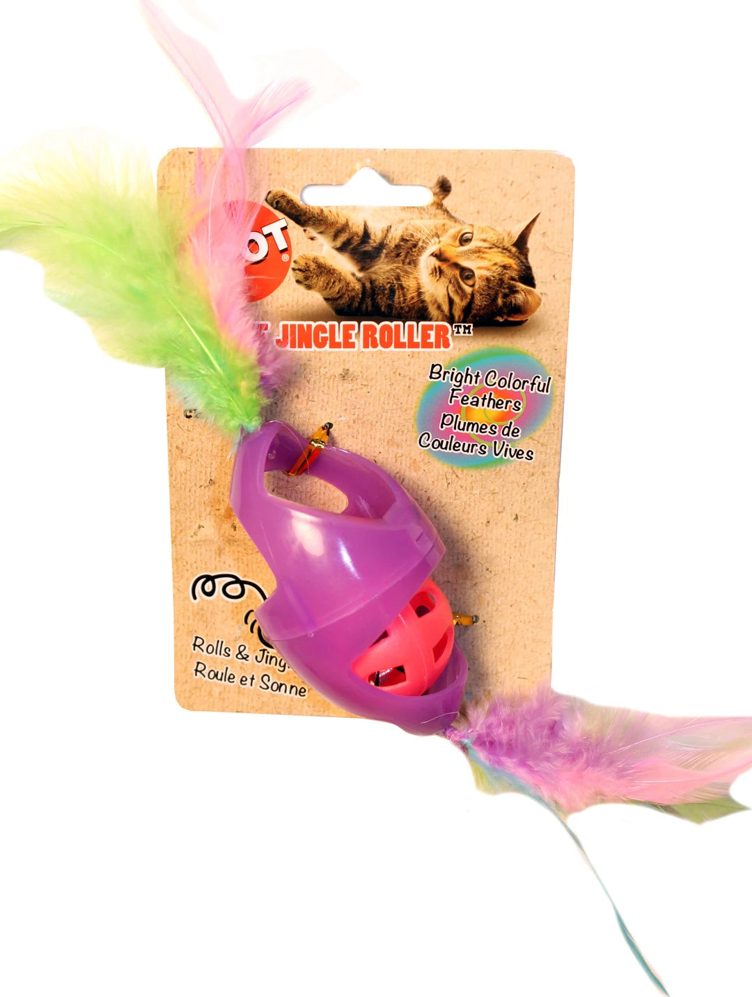 Spot Tie Dye Jingle Roller Cat Toy