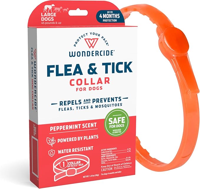 Wondercide Dog Collar Flea and Tick Repellent: Large