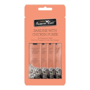 Fussie Cat Puree 4 pack Tube Grain Free Cat Treats
