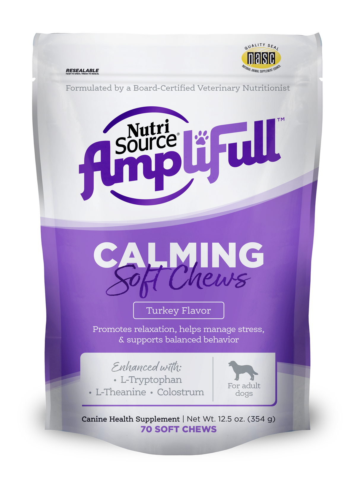 NutriSource AmpliFull Calming Dog Soft Chew Supplement