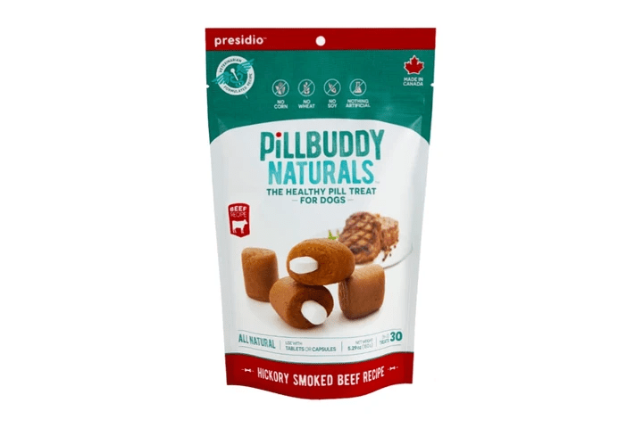 PillBuddy Naturals Beef Flavor Pill Pock Dog Treats: 30 ct