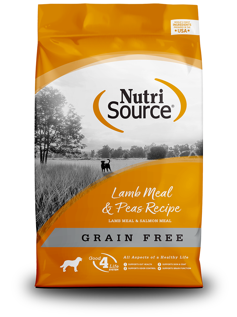 NutriSource Lamb Meal & Peas Grain Free Dog Food, 4lb