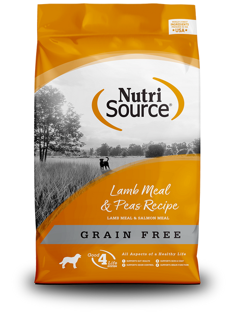 NutriSource Lamb Meal & Peas Grain Free Dog Food, 4lb
