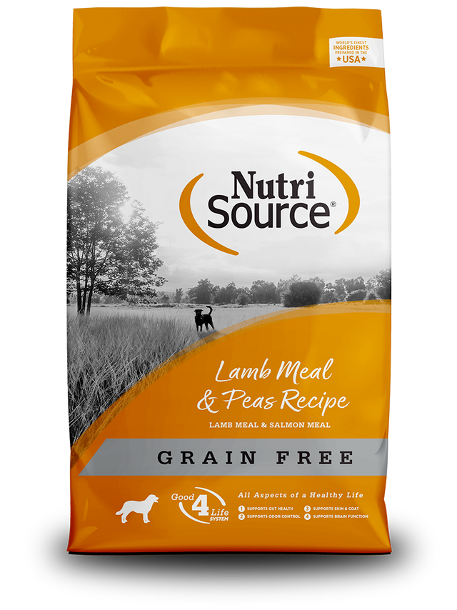 NutriSource Lamb Meal & Peas Grain Free Dog Food, 4lb