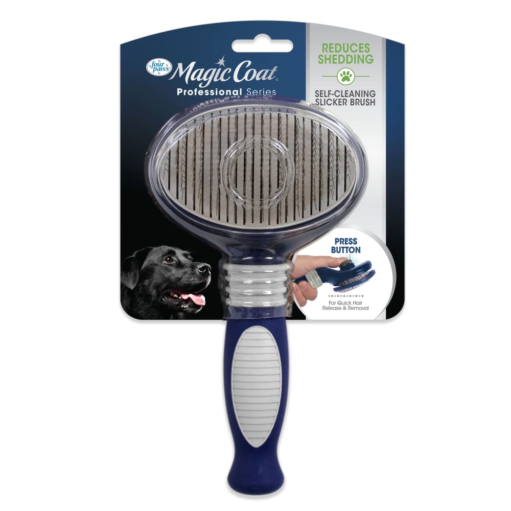 Four Paws Magic Coat Self-Cleaning Slicker Pet Brush